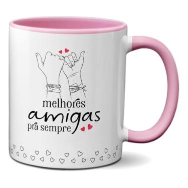 Imagem de Caneca Presente Melhores Amigas Para Sempre Laço De Amizade (Rosa)