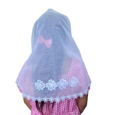 Imagem de Véu CCB Infantil 04 a 8 Anos  Flores
