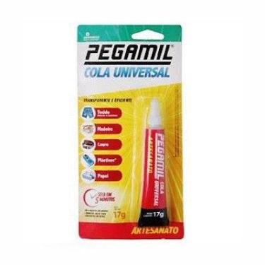 Imagem de Cola Universal Pegamil 17g Multiuso Transparente para Artesanato, Pape