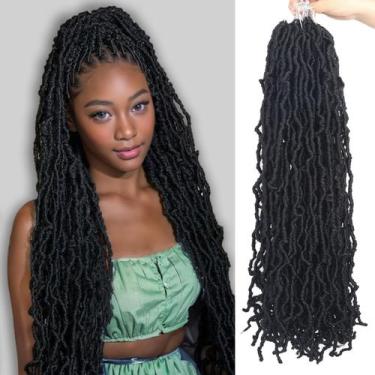 Imagem de Extensões de cabelo Vemet Soft Locs Synthetic 30cm, 8 pacotes 1B