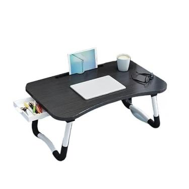 Imagem de Mesas e Escrivaninhas pode armazenar o caderno material escolar adequado para dormitório estudantil cama de quarto, etc.(PRETA COM GAVETA)