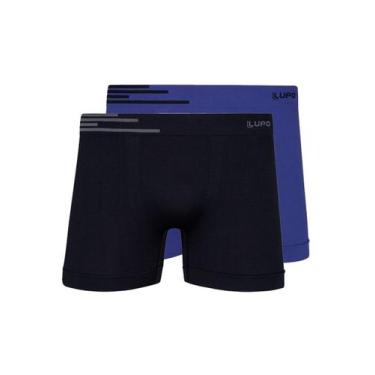 Imagem de Kit com 2 Cuecas Boxer Lupo 436-002 Colorido, Azul, P