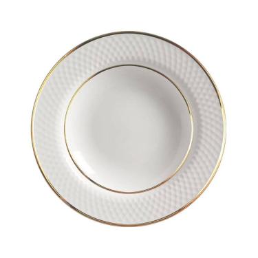 Imagem de Conjunto 6 Pratos Fundo Relevo Gold Alleanza 25cm