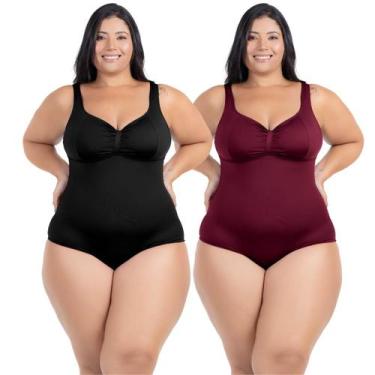 Imagem de Kit Maiô Plus Size Natação Hidroginástica Alta Sustentação - HYPE MODA