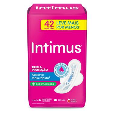 Imagem de Absorvente Externo Intimus Tripla Proteção Seca com Abas 42 unidades