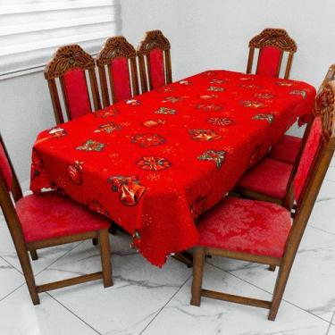 Imagem de Toalha de Mesa Natalina 4 Lugares 1,50m x 1,40m Oxford Estampado - Raf