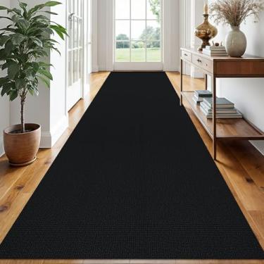 Imagem de EARTHALL Tapete de corredor extralongo 10 cm x 40 m lavável para corredores de algodão antiderrapante corredor de entrada trançado corredor de cozinha interior exterior tapetes para hotéis, hall