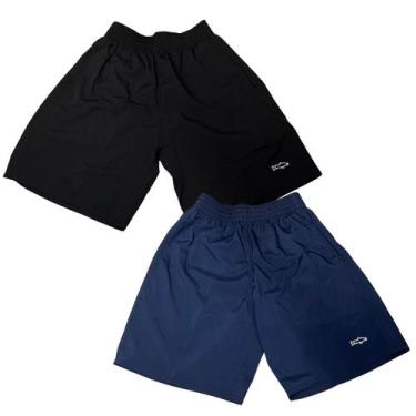 Imagem de Kit 2 Bermuda Tactel Plus Size Masculino Esportivo Básico Cós Elástico