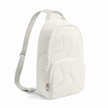 Imagem de tomtoc Mochila feminina Puffy Sling da moda 10L, bolsa tiracolo acolchoada para iPad de 11 polegadas, iPad Air M3/M2, iPad Pro M4/M2/M1, Nintendo Switch 2, bolsa de viagem leve