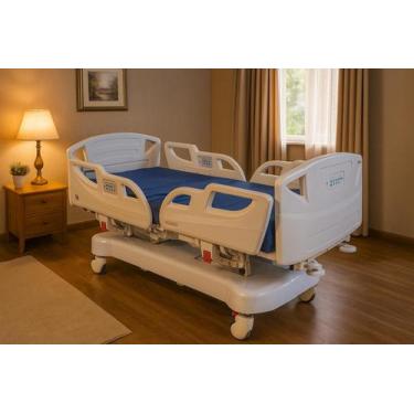 Imagem de Cama Hospitalar 5 movimentos MR 2016 Luxo COM COLCHÃO IMPERMEÁVEL - Re