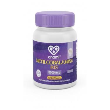 Imagem de Metilcobalamina 5.000mcg – Vitamina B12 Ativa Sublingual – 120 Cápsulas | Absorção Rápida | Suplemento Alimentar