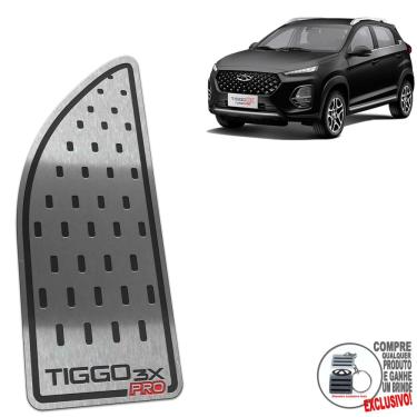 Imagem de Descanso De Pé Aço Inox Chery Tiggo 3X Preto