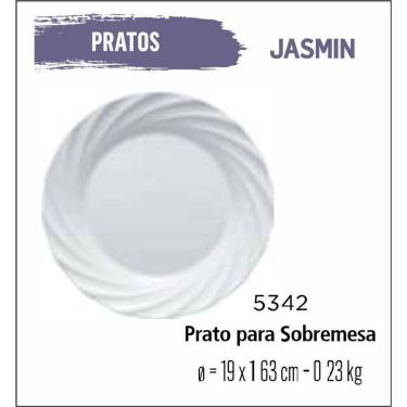 Imagem de Jogo De Prato Jasmin 12 Pratos Sobremesa - Lanche -19Cm Br