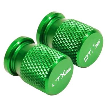 Imagem de Tampa da tampa da haste da porta de ar da válvula de pneu, acessórios de motocicleta de alumínio compatíveis com Kymco DTX 125 350 360 DT X360 2022-2023 2024 (verde)