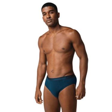 Imagem de Cueca Slip Lupo 485-002 Cotton Algodão Cós Elástico - Geral, Marinho 0