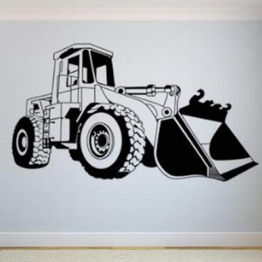 Imagem de Adesivos de parede de trator, pôsteres de parede de motocicleta de quatro rodas, decalques de arte de carro grande, murais decorativos para quarto das crianças 129 x 70 cm