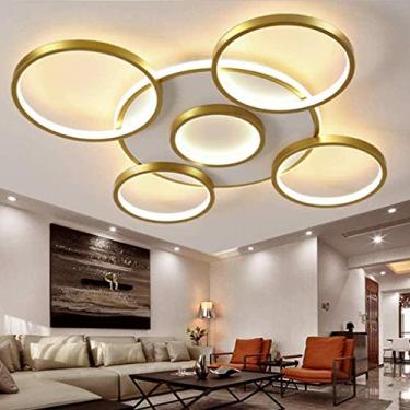 Imagem de Luminária de teto LED para sala de estar, holofote com controle remoto regulável, luminária de teto moderna e minimalista, iluminação de teto para hall de casa, luz pendente interna, sala de