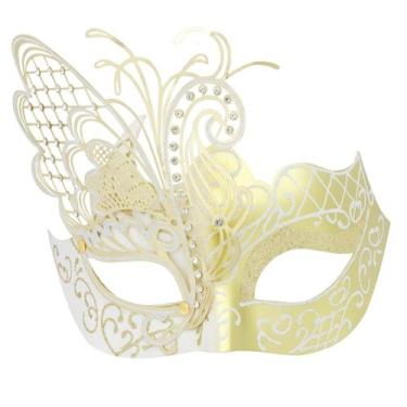 Imagem de Máscara Coddsmz Venetian Butterfly Masquerade Metal Gold