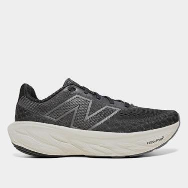 Imagem de Tênis New Balance Fresh Foam X 1080 V14 Feminino, Preto, Bege, 35