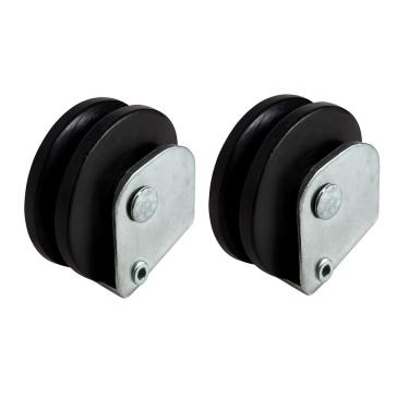 Imagem de 02 Roldana Rolamento Inferior Fixo para Janela e Porta de Correr de Aço 37mm