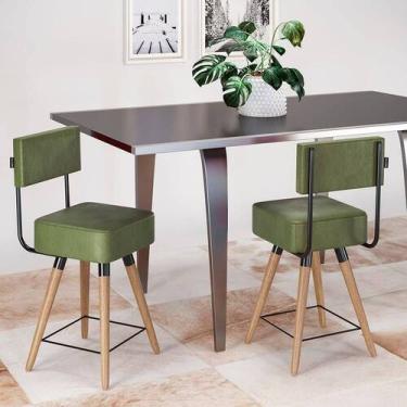 Imagem de Kit 02 Cadeiras Barcelona Pés Palito   Dreamy House - Salaone, Couríss