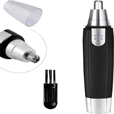 Imagem de Aparador Pêlo Nariz Orelha Barbeador Depilador De Remoção De Pelo PRETO/PRATA