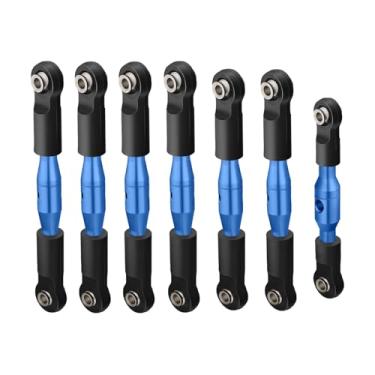 Imagem de NMNRC Alum Blod Turnbuckles Toe Camber Links Kit Compatible with 1/10 Slash 2WD/Stampede 2WD/Rustler 2WD/Bandit 2WD Series Upgrades Part Blue