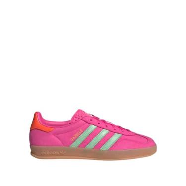 Imagem de adidas Tênis feminino Gazelle Indoor, Semilúcido fúcsia/semitransparente verde/coral sinalizado, 38