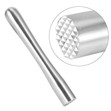 Imagem de Karlak Haste de Trituração de Gelo de Aço Inoxidável, Misturador para Coquetéis, Com Cabeça de Martelo de Diamante, Alça Ergonômica, 7,3 pol. e 8,9 pol., Resistência à (Cintura grossa 18,5cm toda em