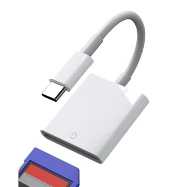 Imagem de Leitor de cartão SD USB C para iPhone 16 15 Pro, adaptador compatível com Samsung S24, MacBook, Android, tipo C, laptop para iPad, acessórios de computador, câmera digital, transferência de memória