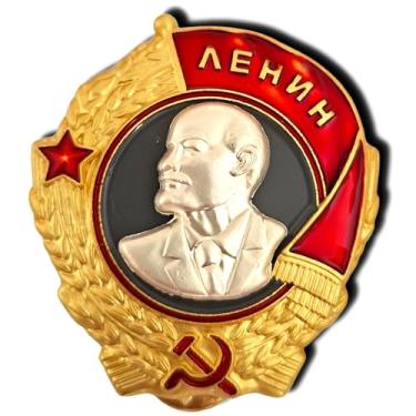 Imagem de FREECROWS Crachá Soviético da Era Lenin – Réplica do Prêmio Histórico Militar e Político da URSS