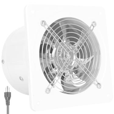Imagem de Exaustor de 12 polegadas com plugue, ventilador de ventilação de parede de 1558 CFM com motor de cobre puro leve, para lavanderia, banheiros, garagem e shopping center, 110 V (12 polegadas, branco)