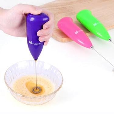 Imagem de Mini Batedor Elétrico para Café, Bebidas e Mistura, 3 Cores Vibrantes, Operação Manual