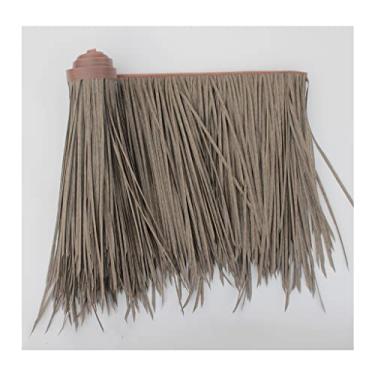 Imagem de Rolos de palha falsos rolo de palha de palmeira simulação de telha de palha feita à mão palha falsa plástico artificial PVC Pavilion telhado de palha decoração de telhado de palha rolo de palmeira