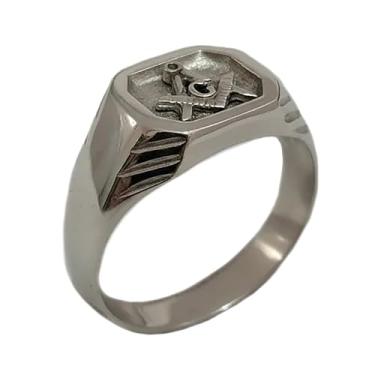 Imagem de Anel Maçônico em Prata Maciça 950, Símbolo Maçonaria, Acabamento Polido (32)