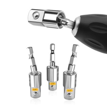 Imagem de Conjunto de adaptador de soquete de impacto de 3 peças para ferramentas de perfuração presente para homens 1/10.2 cm 3/20.3 cm 1/5.1 cm conjunto de brocas de grau de impacto conjunto de extensão 360