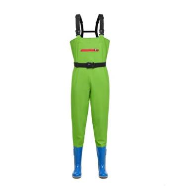 Imagem de Hip Waders Botas aquáticas de cano alto masculinas e femininas, calças de peito para lavagem de carros, indústria de aquicultura e pesca em PVC(Green2,38 EU)