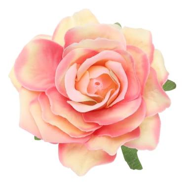 Imagem de Generic Grampos de cabelo rosa boho, broches de flores de tecido para mulheres, festa de casamento, vestido de dança, acessórios de roupas, presentes de dia dos namorados, One Size, Metal, Sem Pedra