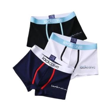 Imagem de Cuecas De Algodão Respirável Para Homens Pacote Com 3 Confortáveis E E