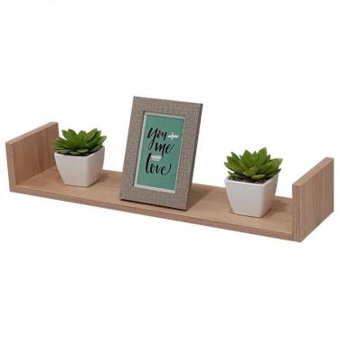 Imagem de Prateleira U 90 X 10cm Carvalho Suporte Invisível