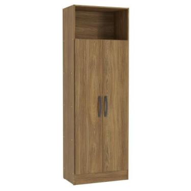 Imagem de Armario Multiuso 2 Portas 167x57 Cm N408 Kappesberg Nogueira