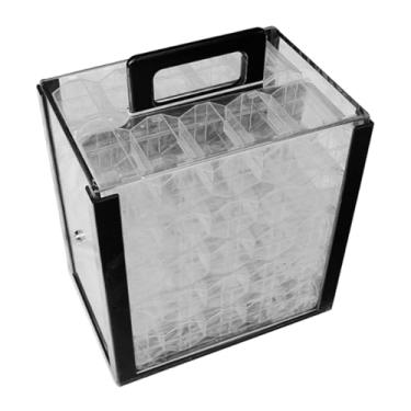 Imagem de TTETTZ Estojo de Acrílico para Fichas, Organizador de Jogos E Acessórios, Portátil E Ideal para Reuniões Familiares E Noites de Jogos Casuais, com Caixas de 43 Mm