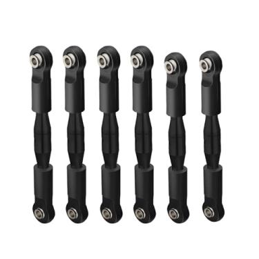 Imagem de NMNRC Alloy Turnbuckles Camber Links Kit Compatible with Arrma 1/8 Typhon 3S BLX & 550 Mega 1/10 Big Rock V3 Series Upgrades Part Black
