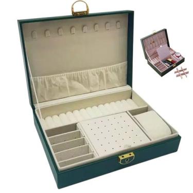 Imagem de Porta Joias Brinco Anel Cordao Pulseira Relogio Acessorios Estojo Caix