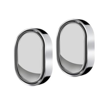 Imagem de SANMLX Espelho de ponto cego do banco traseiro do carro para segurança do passageiro, espelho retrovisor interno grande angular ajustável de 360°, vidro HD adesivo, ajuda a verificar o tráfego antes