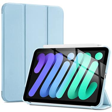 Imagem de ProCase Capa inteligente para iPad mini 7 A17 Pro 2024/iPad Mini 6 2021 8,3 polegadas iPad mini 7ª/6ª geração, capa traseira rígida para iPad mini 21.1 cm 7ª geração A2995/A2996/A2993/6ª geração A2567