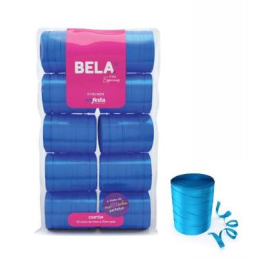 Imagem de Fitilho 5MM X 50M Azul Royal Pacote com 10 - Emfesta