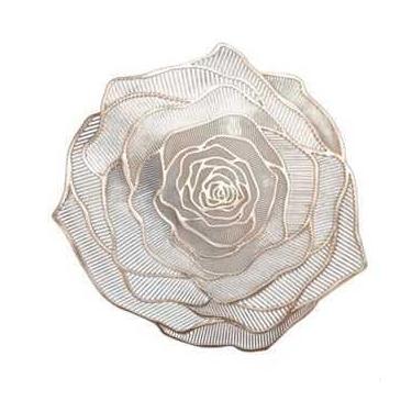 Imagem de Kit Jogo Americano Sousplat Mesa Posta Jantar Design Brilhante com 2 4 ou 6 Peças – Elegância e Praticidade(M8 Rose,Kit 4)