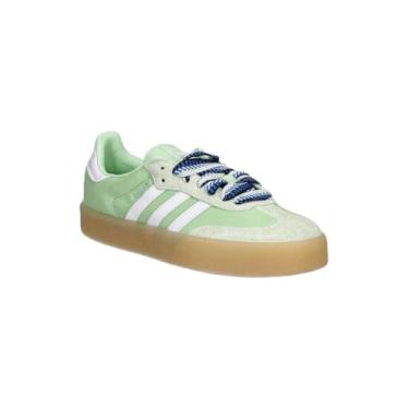 Imagem de adidas Sapatos femininos Sambae, Semi verde brilhante/branco nuvem/azul maravilha, 35