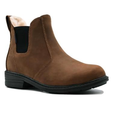 Imagem de Comfy Moda Botas femininas de inverno Chelsea com forro de lã impermeável Legend II, Marrom antigo, 39